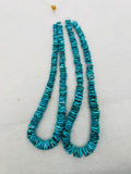 Turquoise heishi Roundel 8-12mm Size, Natural Turquoise beads, Length 14" Grade AAA , green Turquoise, Hubei mines. graduated strand