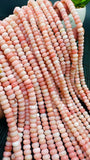 Pink Opal Rondelle Beads 6mm 8mm AAA quality beads - Length 40 cm - Peruvian Pink Opal Roundel