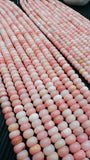 Pink Opal Rondelle Beads 6mm 8mm AAA quality beads - Length 40 cm - Peruvian Pink Opal Roundel