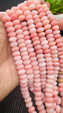 10mm Pink Opal Rondelle Beads AAA quality - Length 40 cm - Peruvian Pink Opal Roundel