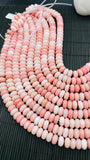 12 mm Pink Opal Rondelle Beads AAA quality - Length 40 cm - Peruvian Pink Opal Roundel