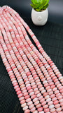 12 mm Pink Opal Rondelle Beads AAA quality - Length 40 cm - Peruvian Pink Opal Roundel