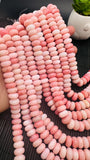 12 mm Pink Opal Rondelle Beads AAA quality - Length 40 cm - Peruvian Pink Opal Roundel