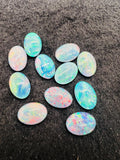 Australian Opal 14X10 mm Cabs, Pack of 1 Pieces -AAA Quality, Opal Triplet Cabochon - Australian Opal Oval Cabochon, flat bottom.