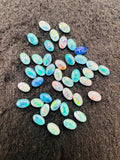 Australian Opal 6X4 mm Cabs, Pack of 5 Pieces -AAA Quality, Opal Triplet Cabochon - Australian Opal Oval Cabochon, flat bottom.