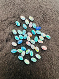 Australian Opal 6X4 mm Cabs, Pack of 5 Pieces -AAA Quality, Opal Triplet Cabochon - Australian Opal Oval Cabochon, flat bottom.