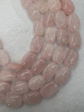 Rose Quartz Nugget shape beads, size 23-26mm, length of strand 15", Irregular shape