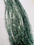 Green Sapphire faceted Drop Beads 3X5MM ,Natural sapphire small drop shape, Top Quality precious stone beads .length 8 Inch