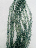 Green Sapphire faceted Drop Beads 3X5MM ,Natural sapphire small drop shape, Top Quality precious stone beads .length 8 Inch