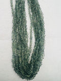 Green Sapphire faceted Drop Beads 3X5MM ,Natural sapphire small drop shape, Top Quality precious stone beads .length 8 Inch