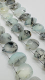 14-15x17-20 mm Peruvian Opal Pear Briolette • Length 8 Inch • AAA Quality • Natural Peruvian Opal Briolette beads