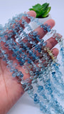 4-4.5x7-8 mm Aquamarine Drop Briolettes - length 8 inch - Natural Aquamarine drop Beads- AAA Quality