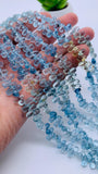 4-4.5x7-8 mm Aquamarine Drop Briolettes - length 8 inch - Natural Aquamarine drop Beads- AAA Quality