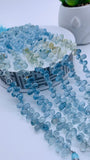 4.5x8-9 mm Aquamarine Drop Briolettes - length 8 inch - Natural Aquamarine drop Beads- AAA Quality