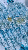 Aquamarine Drop Beads - Aquamarine Briolettes - length 8 inch - Natural Aquamarine drop Beads- AAA Quality