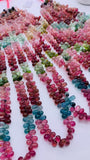 Tourmaline Drop Beads - 3.5-4x6.5-7 / 4-6X7 mm Size - AAAA Quality - Natural Multi Tourmaline Briolette