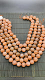 16MM Peach Moonstone Round Beads- Length 40 cm - Good Quality- Peach Moonstone Beads