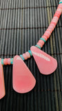 Queen Conch Shell Necklace - AAA Quality • Natural Pink Queen Conch Shell and Turquoise