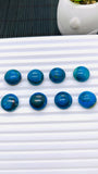 Blue Opalina Round Cabs - 14 mm Size - Code #A1 - Pack of 1 Pc - Natural Opalina Cabochons - Origin Peru- AAAA Quality