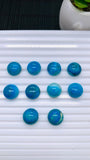 Blue Opalina Round Cabs - 14 mm Size - Code #A2 - Pack of 1 Pc - Natural Opalina Cabochons - Origin Peru- AAA Quality