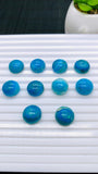 Blue Opalina Round Cabs - 14 mm Size - Code #A2 - Pack of 1 Pc - Natural Opalina Cabochons - Origin Peru- AAA Quality