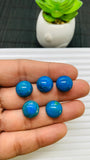 Blue Opalina Round Cabs - 12 mm Size - Code #A7 - Pack of 1 Pc - Natural Opalina Cabochons - Origin Peru- AAA Quality