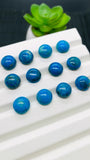 Blue Opalina Round Cabs - 11 mm Size - Code #A10 - Pack of 1 Pc- Natural Opalina Cabochons - Origin Peru- AAA Quality