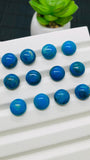 Blue Opalina Round Cabs - 11 mm Size - Code #A10 - Pack of 1 Pc- Natural Opalina Cabochons - Origin Peru- AAA Quality