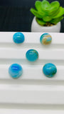 Blue Opalina Round Cabs - 11 mm Size - Code #A12 -Pack of 1 Pc- Natural Opalina Cabochons - Origin Peru- AAA Quality