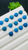 Blue Opalina Round Cabs - 10 mm Size - Code #A13 - Pack of 1 Pc- Natural Opalina Cabochons - Origin Peru- AAA Quality