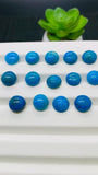 Blue Opalina Round Cabs - 10 mm Size - Code #A13 - Pack of 1 Pc- Natural Opalina Cabochons - Origin Peru- AAA Quality