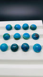 Blue Opalina Round Cabs - 10 mm Size - Code #A14 - Pack of 1 Pc- Natural Opalina Cabochons - Origin Peru- AAA Quality