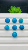 Blue Opalina Round Cabs - 13 mm Size - Code #A26 - Pack of 1 Pc- Natural Opalina Cabochons - Origin Peru- AAA Quality