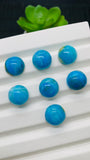 Blue Opalina Round Cabs - 13 mm Size - Code #A26 - Pack of 1 Pc- Natural Opalina Cabochons - Origin Peru- AAA Quality