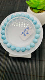 Larimar Bracelet 8.50 mm size Code#E16 • AAA Quality • Natural Larimar Round Bracelet- Length 7.50 Inch