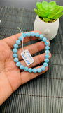 Larimar Bracelet 7.50 mm size Code#E24 • AAAA Quality • Natural Larimar Round Bracelet- Length 7.50 Inch