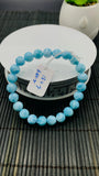 Larimar Bracelet 8 mm size Code#E25 • AAAA Quality • Natural Larimar Round Bracelet- Length 7.50 Inch