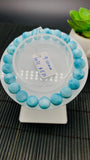 Larimar Bracelet 9.50 mm size Code#E35 • AAAA Quality • Natural Larimar Round Bracelet- Length 7.50 Inch