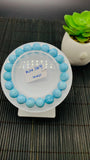 Larimar Bracelet 10 mm size Code#E41 • AAAA Quality • Natural Larimar Round Bracelet- Length 7.50 Inch