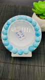 Larimar Bracelet 10.50 mm size Code#E42 • AAAA Quality • Natural Larimar Round Bracelet- Length 7.50 Inch