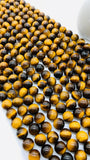 10 mm Tiger Eye Round Beads 40 cm Length AAA quality - Natural Tiger Eye Beads