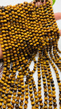 6mm Tiger Eye Round Beads 40 cm Length AAA quality - Natural Tiger Eye Beads
