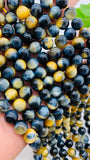 8 mm Blue Tiger Eye Round Beads 40 cm Length AAA quality - Natural Tiger Eye Beads