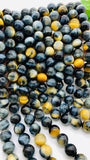 10 mm Blue Tiger Eye Round Beads 40 cm Length AAA quality - Natural Tiger Eye Beads