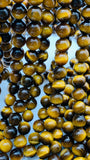 8 mm Tiger Eye Round Beads 40 cm Length AA quality - Natural Tiger Eye Beads
