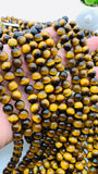 8 mm Tiger Eye Round Beads 40 cm Length AA quality - Natural Tiger Eye Beads
