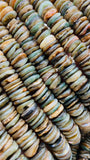 Abalone Shell Rondelle Beads • 10, 12 mm Size • 40 cm length • AAA Quality • Natural Abalone Roundel Shell • Origin Australia
