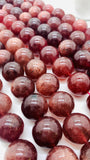 Strawberry Quartz Round Beads - 20 mm Size - Length 40 cm - Natural Strawberry Quartz Beads