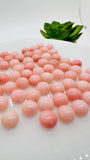 Pink Opal Round Cabs - 7 mm size - Pack of 4 Pieces - AAA Quality - Natural Pink Opal Cabochon - Pink Opal Cabs