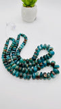 Peruvian Opal Roundel Beads • 8-15 mm Size • Length 16 Inch • AAAA Quality • Peruvian Opal Beads • Origin Peru